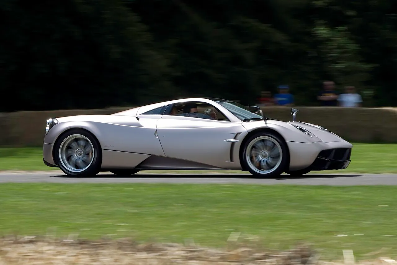 Pagani Huayra model reference photo; not the listed vehicle